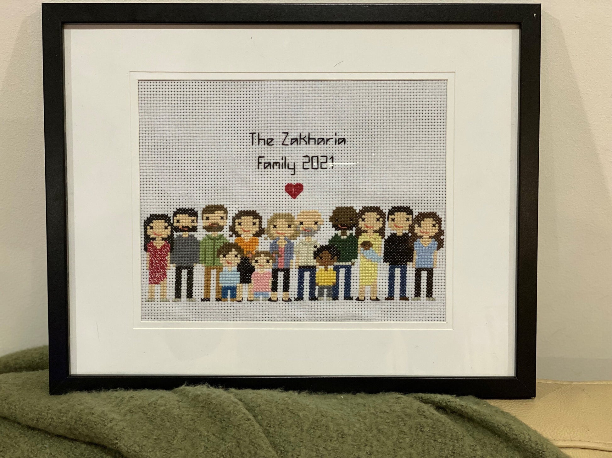 Large Family Portrait | Custom Cross Stitch