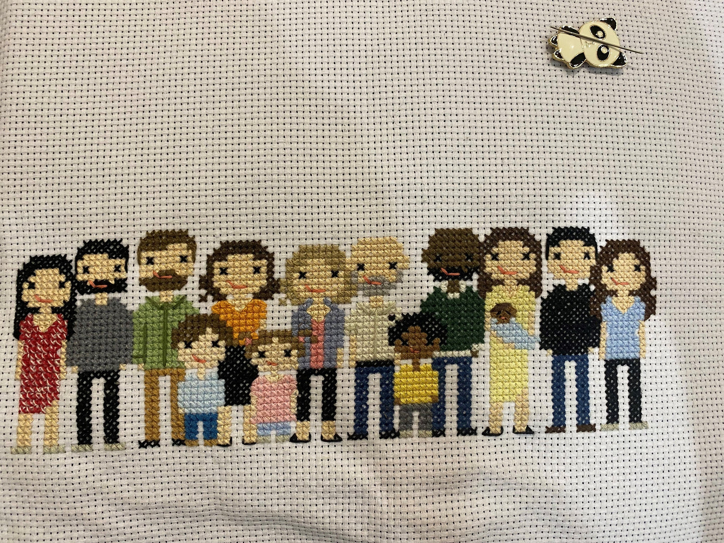 Large Family Portrait | Custom Cross Stitch