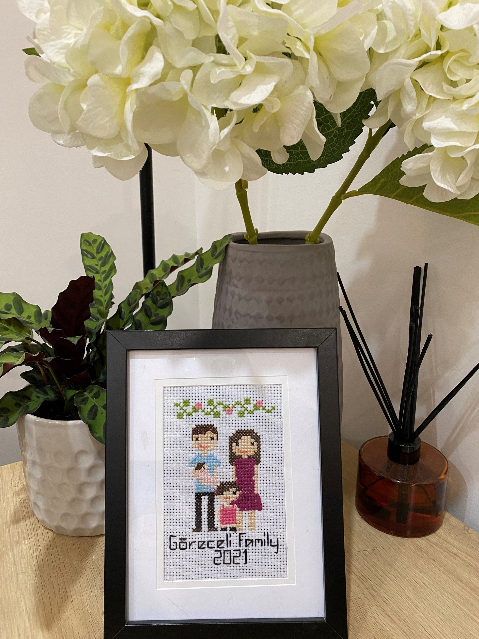 Family Portrait | Custom Cross Stitch