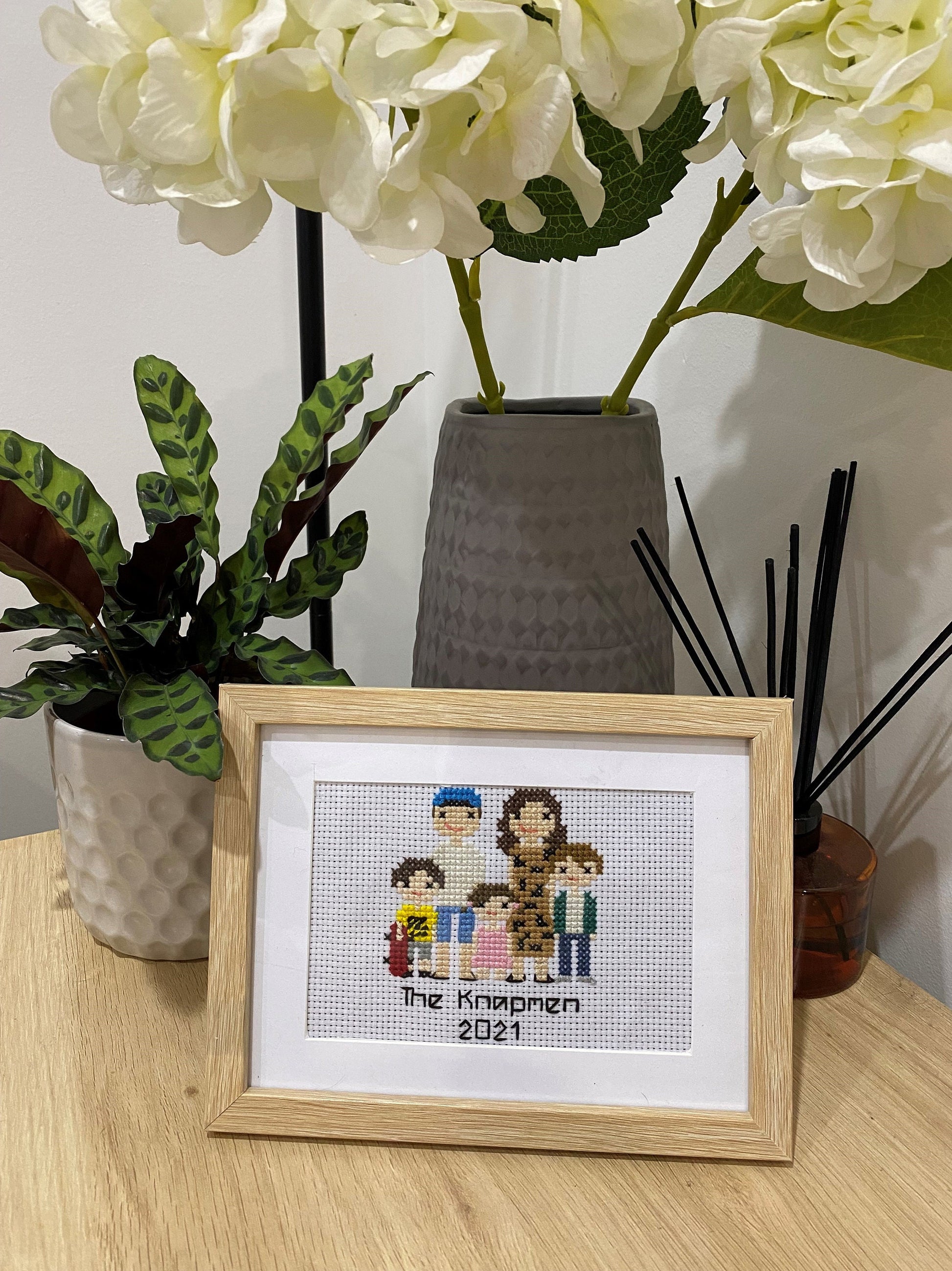 Family Portrait | Custom Cross Stitch