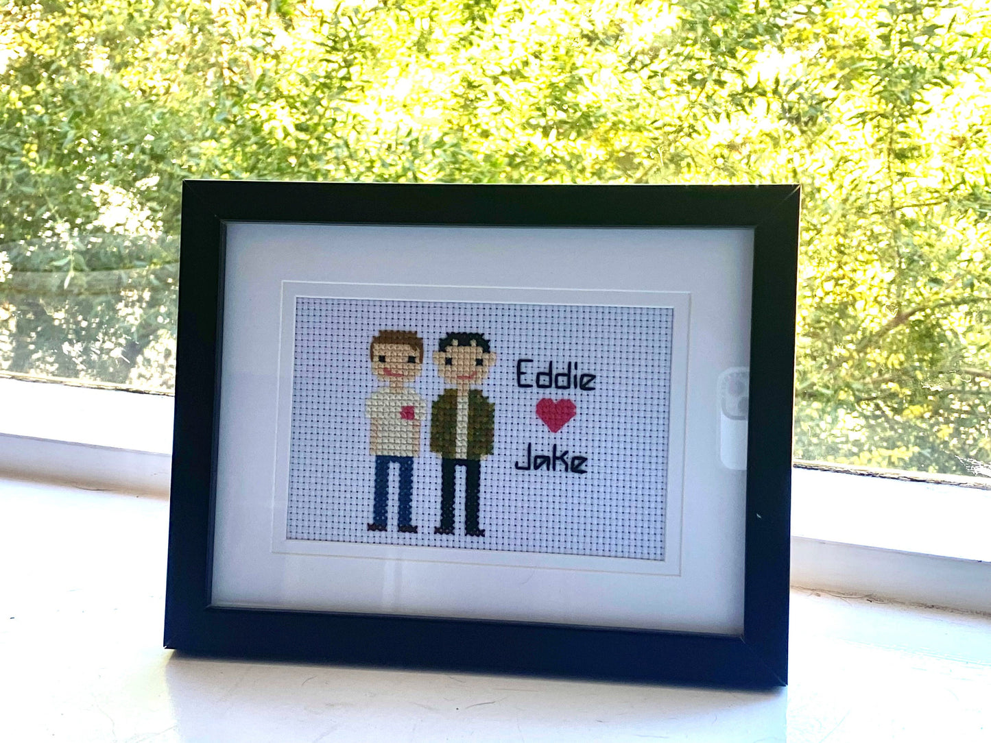 Couples Portrait |  Custom Cross Stitch