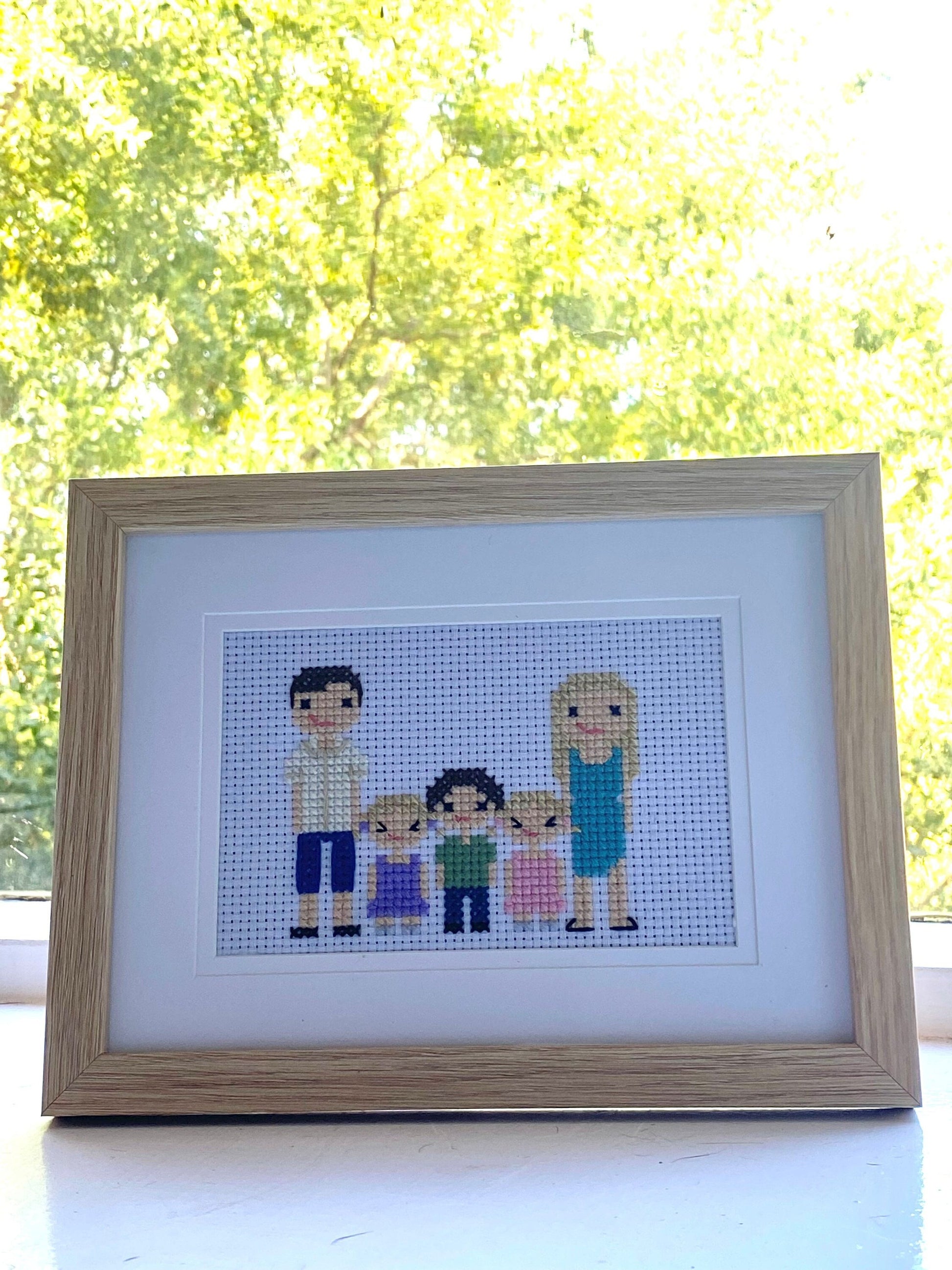 Family Portrait | Custom Cross Stitch