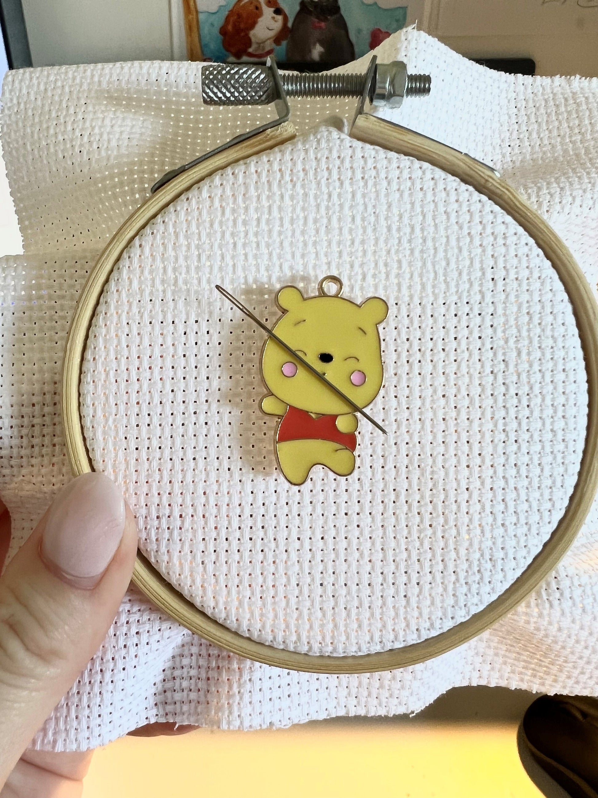 Disney needle minder | Winnie the pooh | magnetic needle minder | embroidery | cross stitch