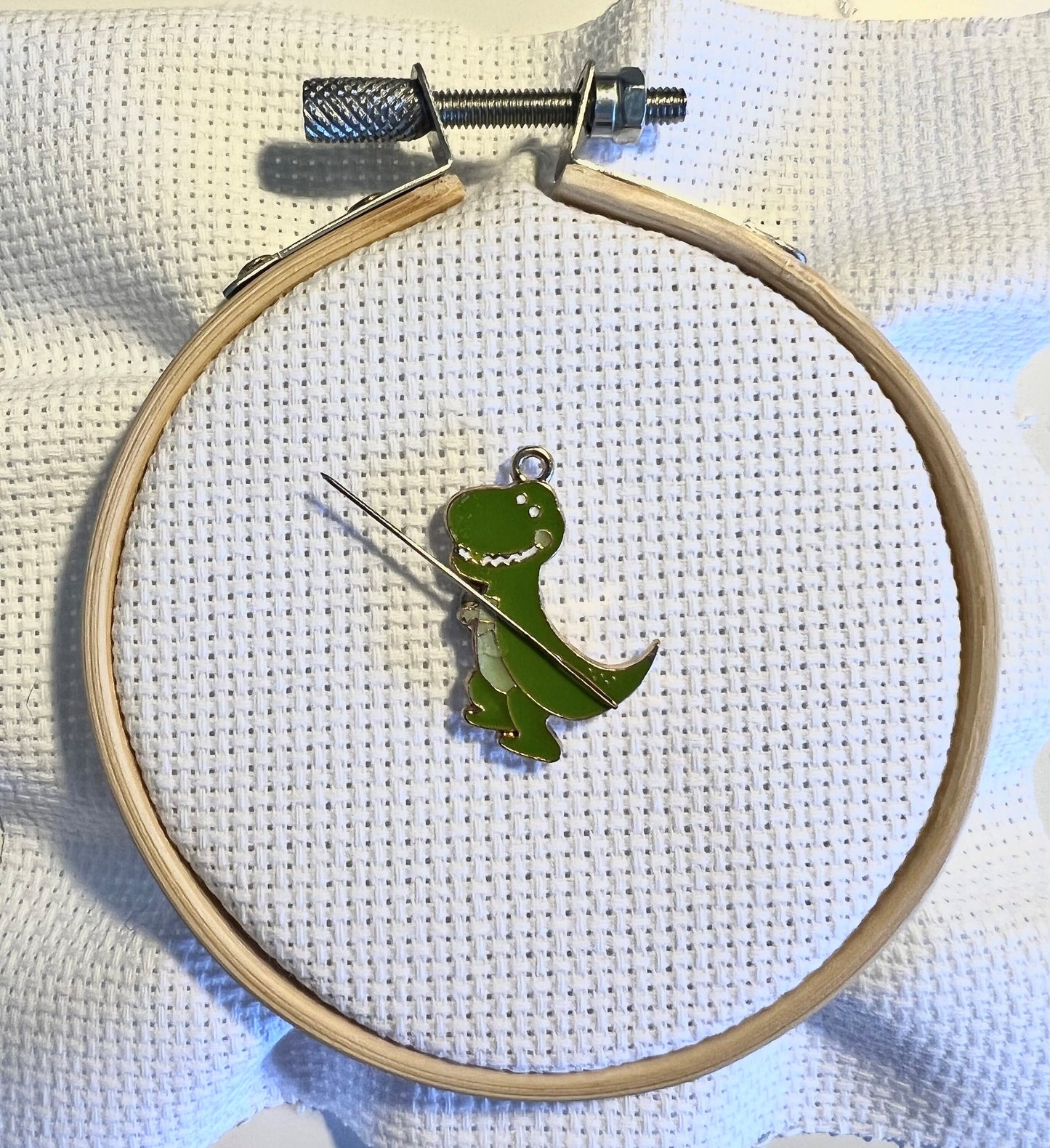 Dinosaur needle minder | magnetic needle minder | embroidery | cross stitch