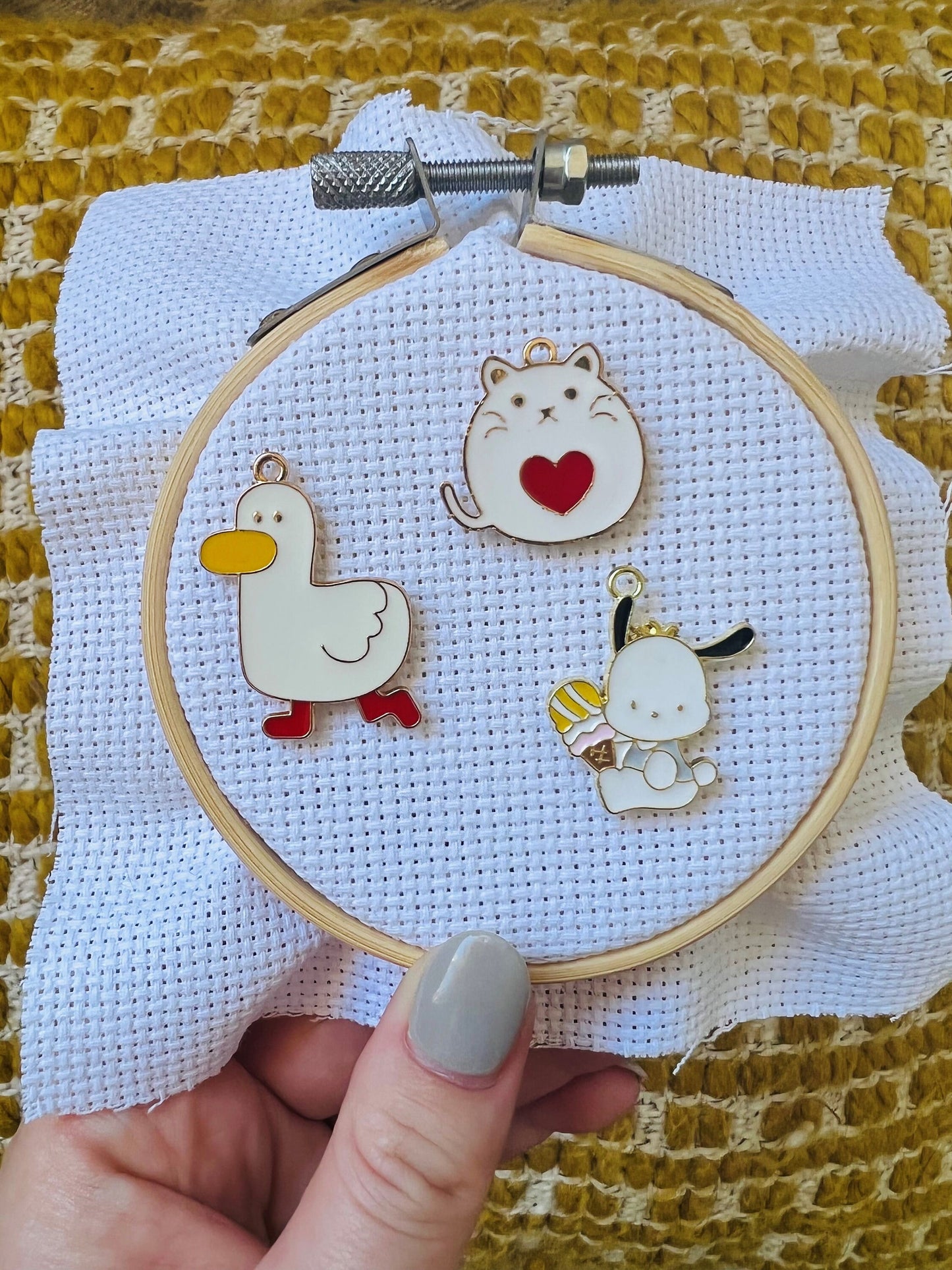 Cute needle minder | Duck | Cat | Heart | Dog | Embroidery minder