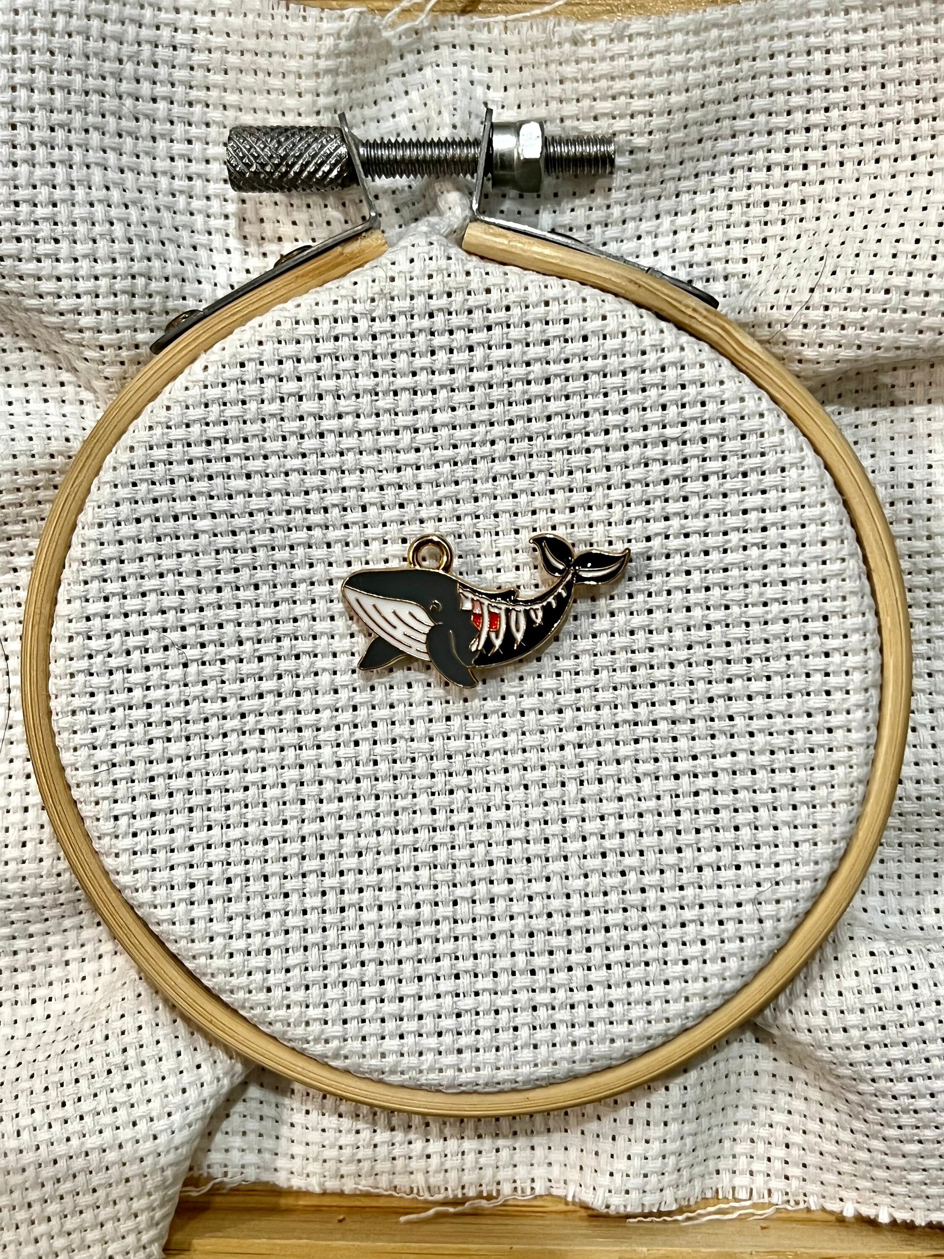 Spooky needle minder | Bat | Whale | Gingerbread man | Spirited Away No-Face | Embroidery minder