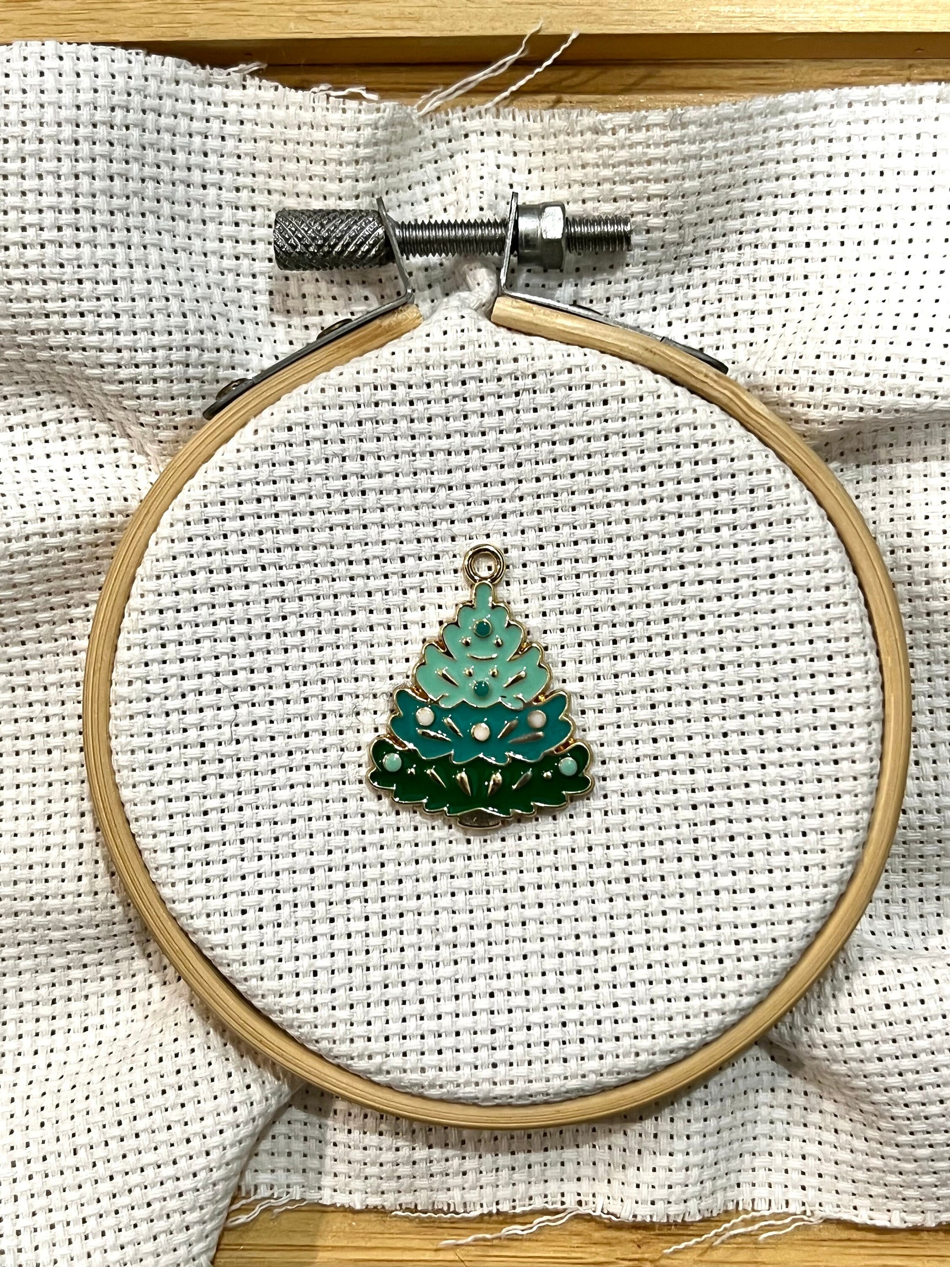 Cute Christmas needle minder | Christmas Tree | Santa's Sack | Penguin in stocking | Embroidery minder