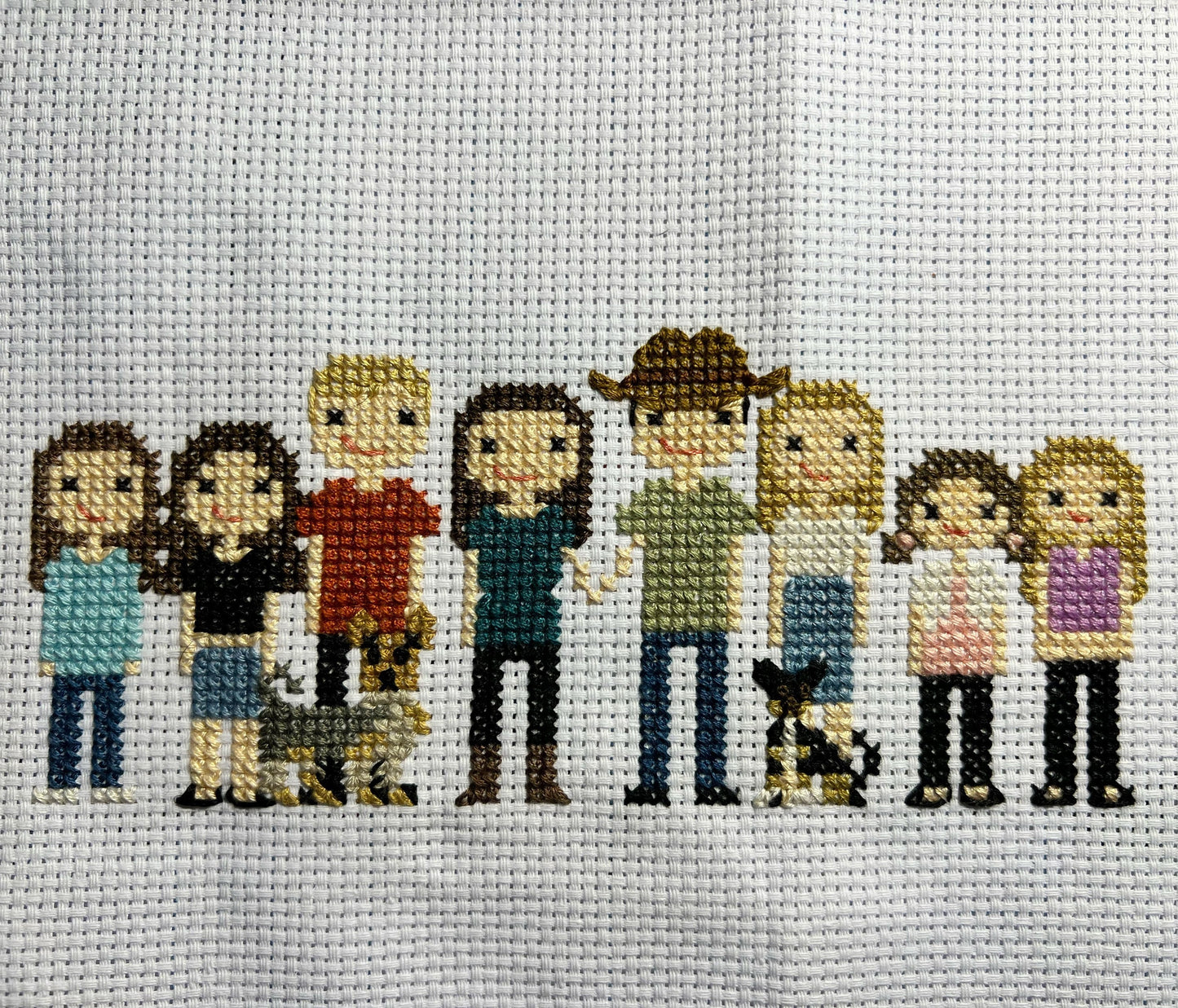 Large Family Portrait | Custom Cross Stitch