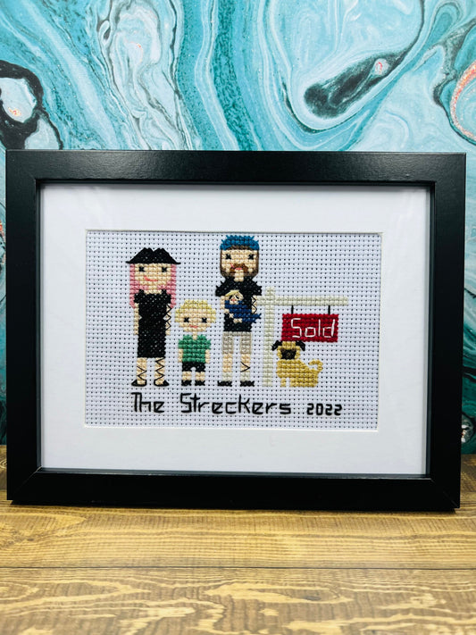 House Purchase | First Home | New Home |  Custom Cross Stitch