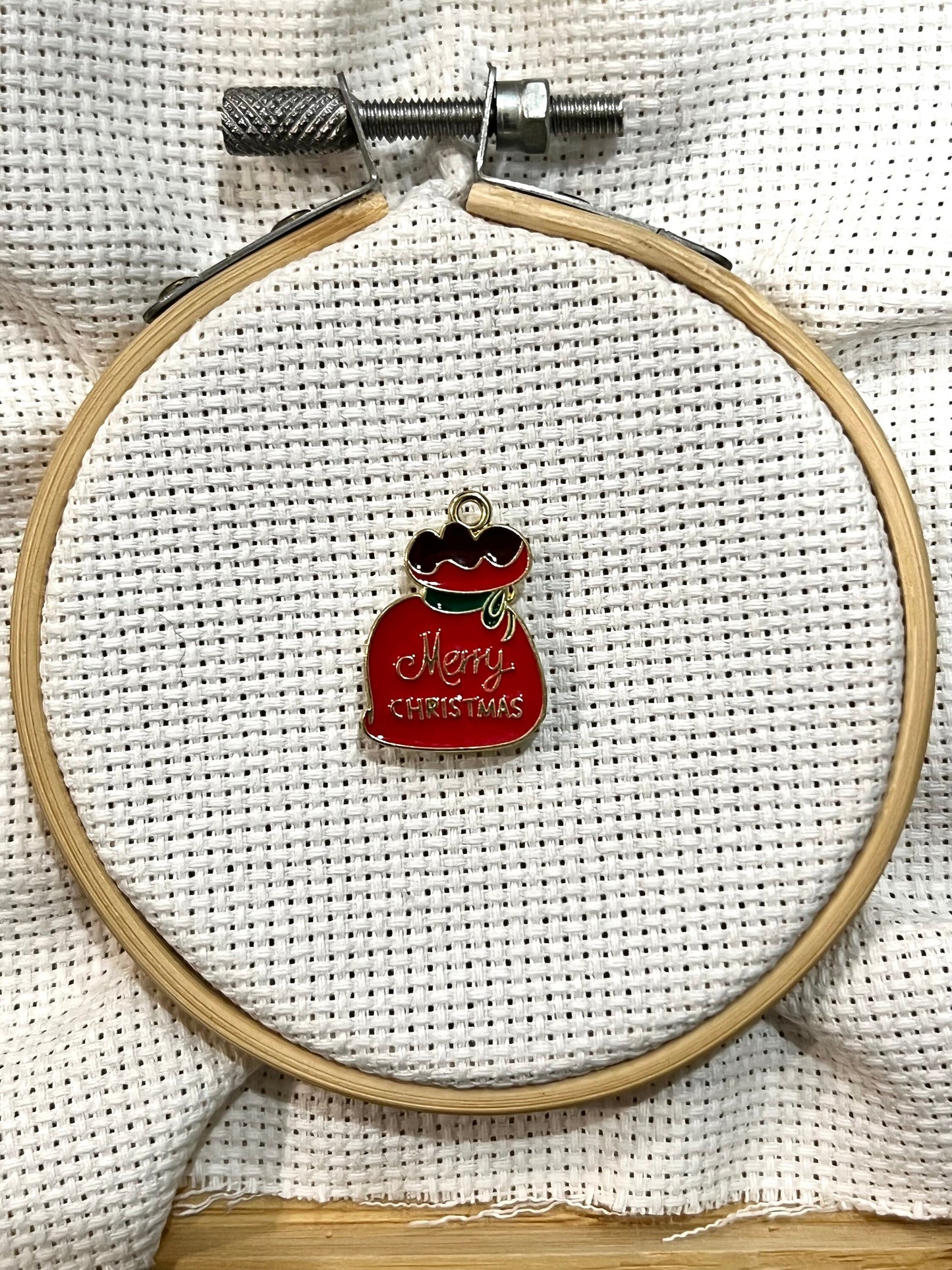 Cute Christmas needle minder | Christmas Tree | Santa's Sack | Penguin in stocking | Embroidery minder