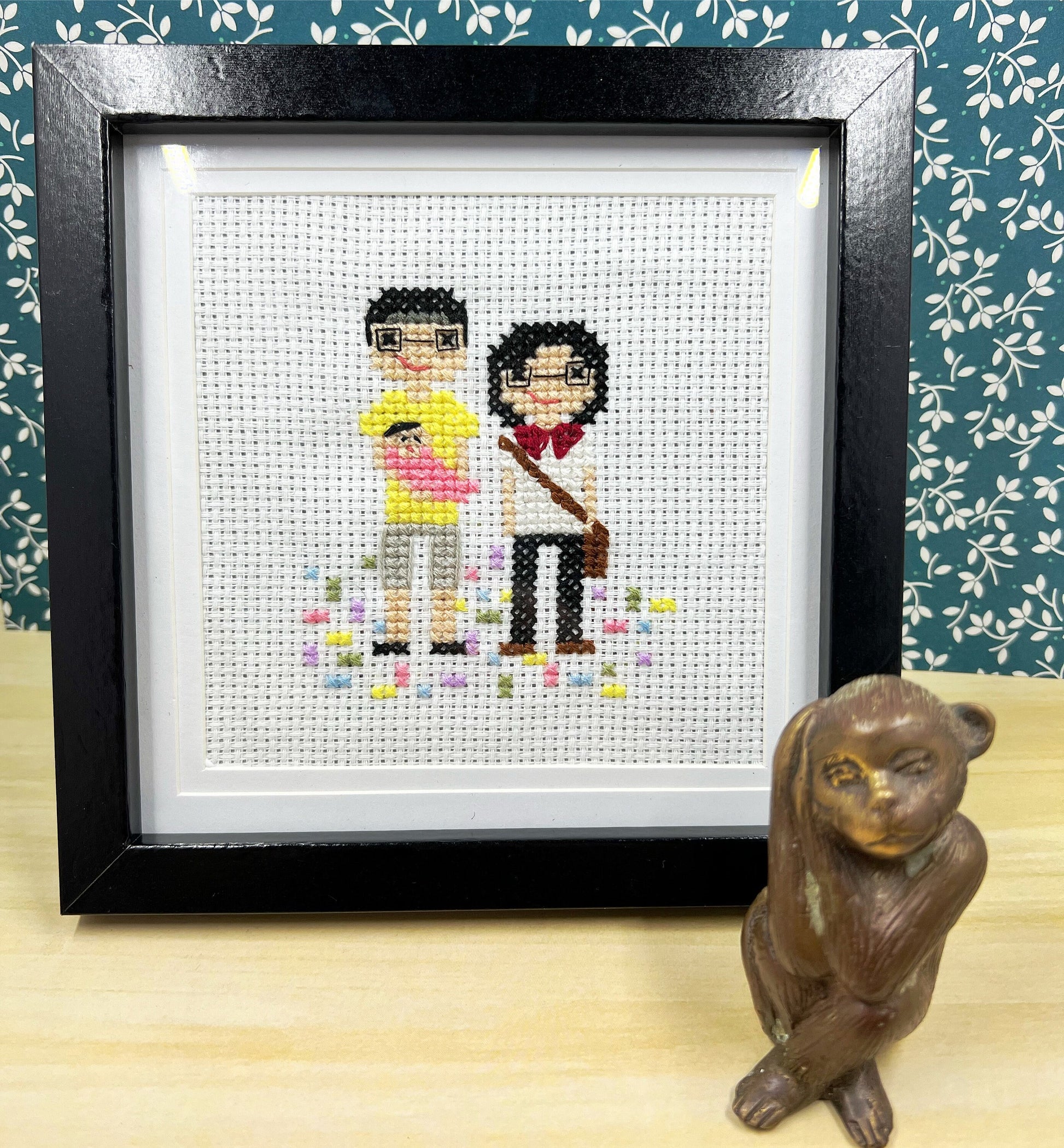 Couples Portrait |  Custom Cross Stitch