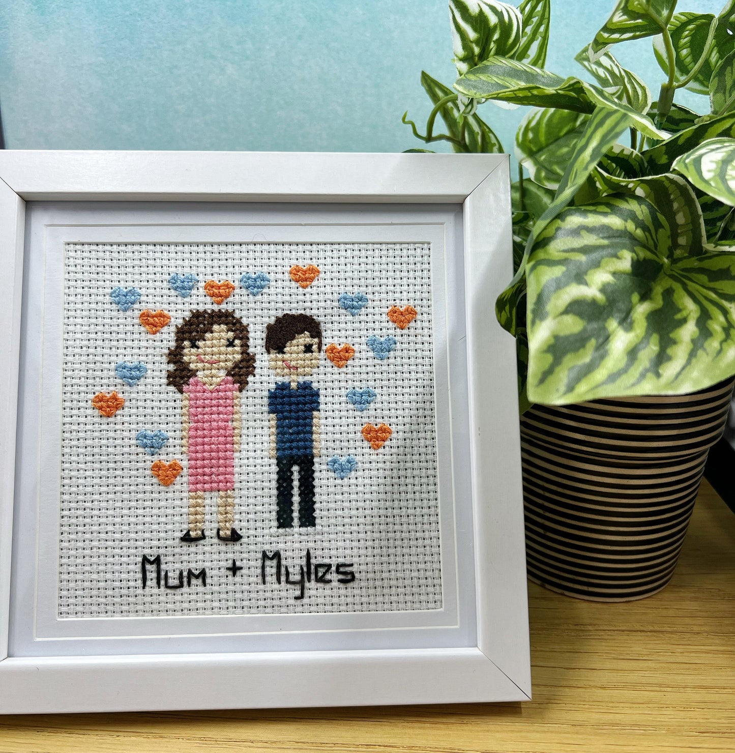 Couples Portrait |  Custom Cross Stitch