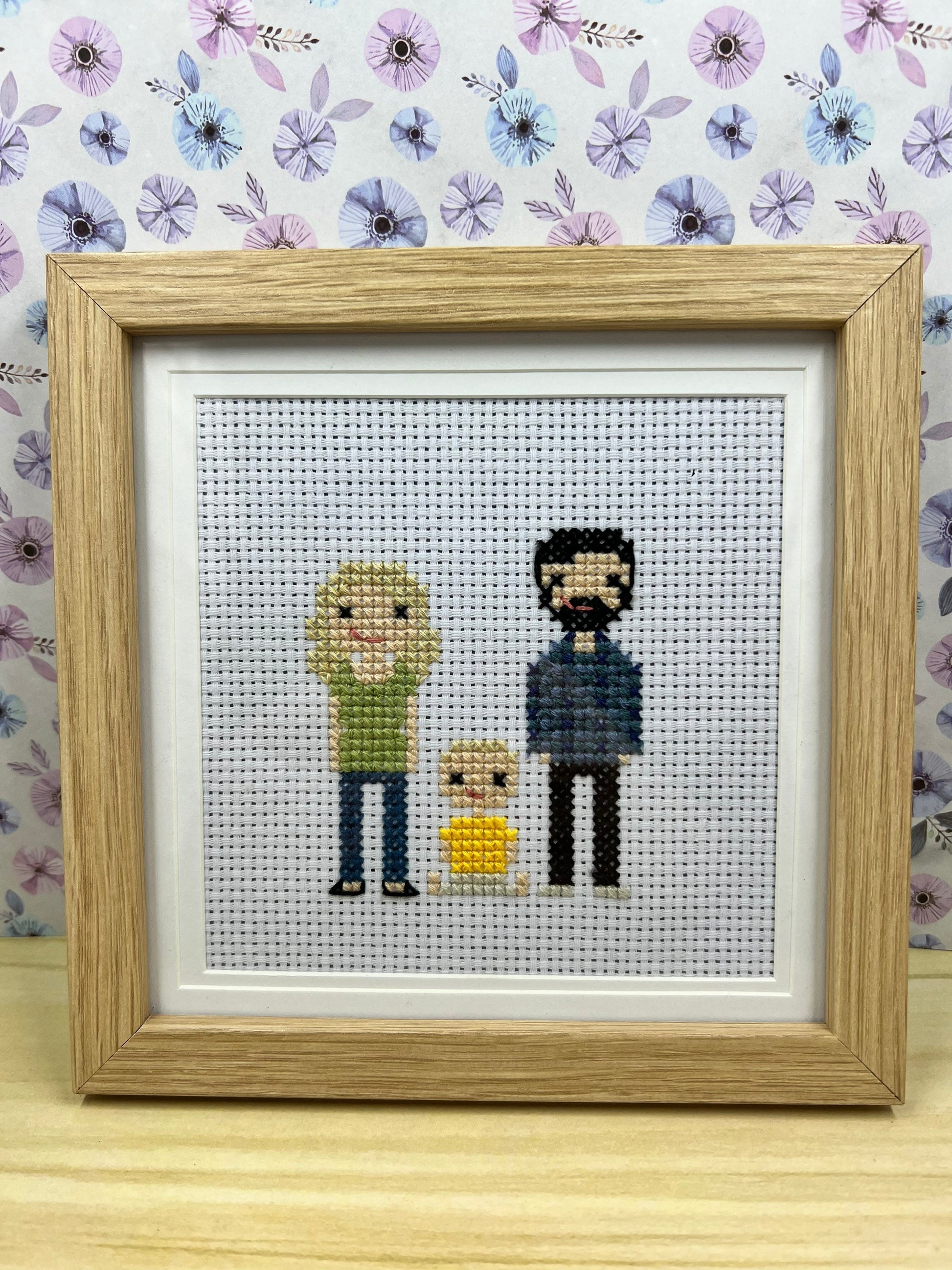 Family Portrait | Custom Cross Stitch