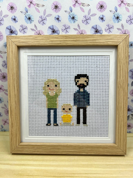 Family Portrait | Custom Cross Stitch