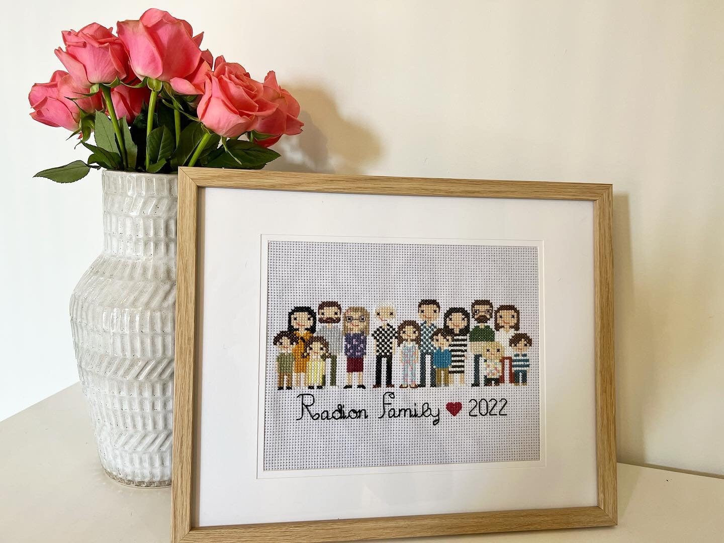 Large Family Portrait | Custom Cross Stitch