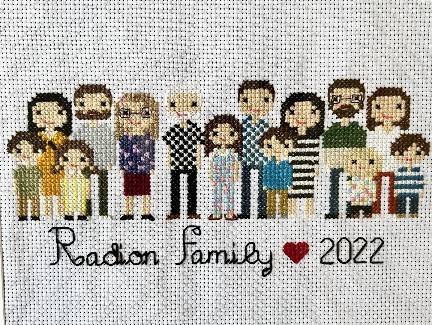 Large Family Portrait | Custom Cross Stitch