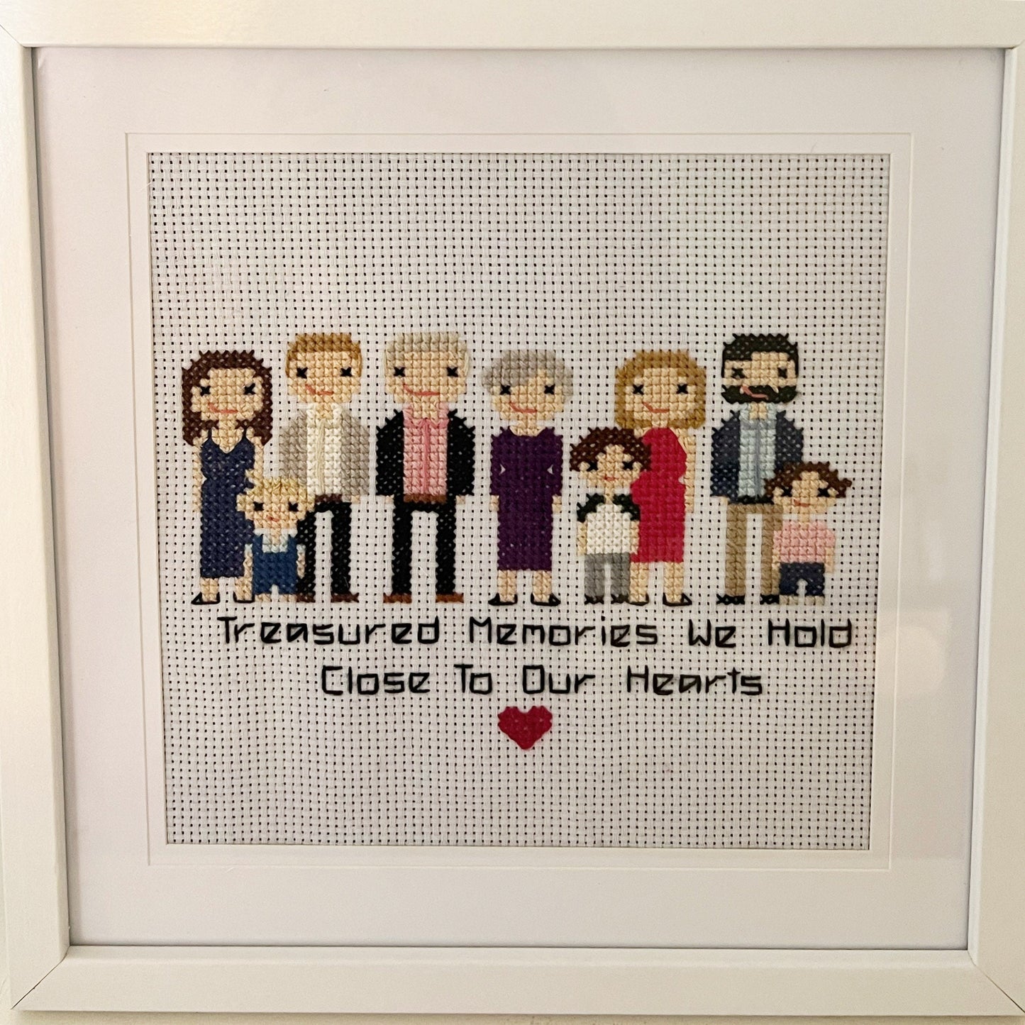 Large Family Portrait | Custom Cross Stitch