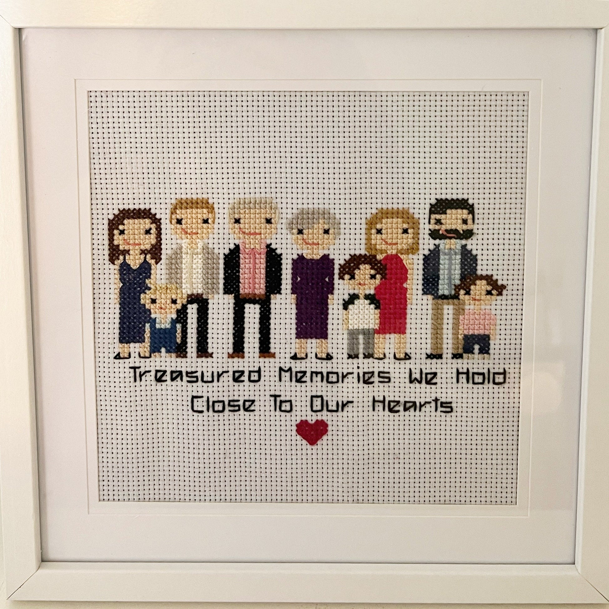 Large Family Portrait | Custom Cross Stitch